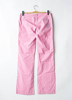 Pantalon droit tissage popeline taille basse rose BE YOU K femme