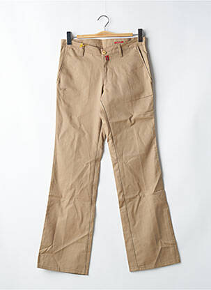 Pantalon chino tissage popeline taille normale beige BE YOU K femme