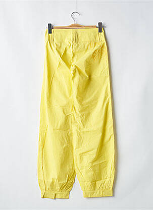 Pantalon droit tissage popeline taille basse jaune BE YOU K femme