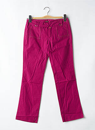 Pantalon 7/8 tissage popeline taille basse rose BE YOU K femme
