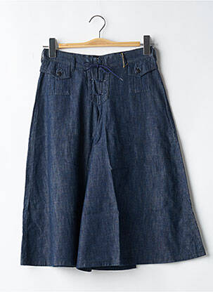 Pantacourt coupe jupe culotte taille normale bleu BE YOU K femme