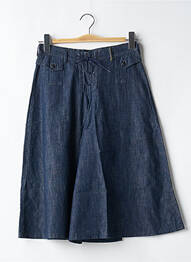 Pantacourt coupe jupe culotte taille normale bleu BE YOU K femme