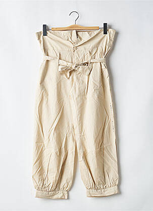 Pantalon 7/8 taille haute taille haute beige BE YOU K femme