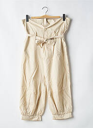 Pantalon 7/8 taille haute taille haute beige BE YOU K femme