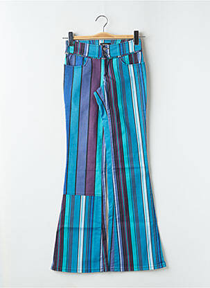 Pantalon flare stretch taille basse bleu CIMARRON femme