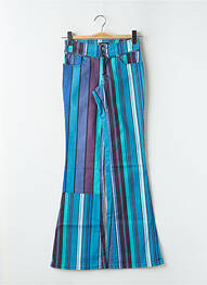 Pantalon flare stretch taille basse bleu CIMARRON femme