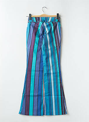 Pantalon flare stretch taille basse bleu CIMARRON femme