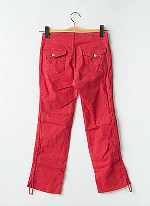 Pantalon 7/8 tissage popeline taille normale rouge CIMARRON femme