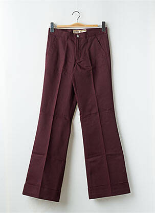 Pantalon droit taille à pinces taille haute rouge FREEMAN T.PORTER homme