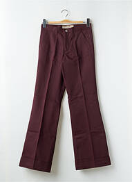 Pantalon droit taille à pinces taille haute rouge FREEMAN T.PORTER homme