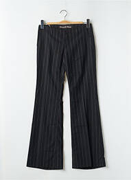 Pantalon droit tissage crêpe taille basse noir FREEMAN T.PORTER femme