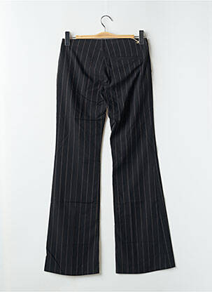 Pantalon droit fermeture zippée sous rabat boutonné taille basse noir FREEMAN T.PORTER femme