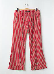 Pantalon flare taille basse taille basse rouge FREEMAN T.PORTER femme