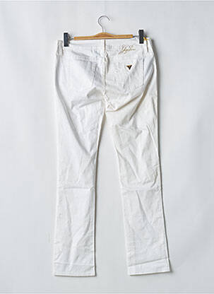 Pantalon droit stretch taille basse blanc GUESS femme