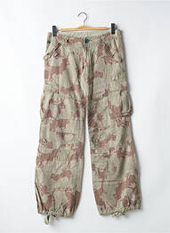 Pantalon cargo poches taille normale beige LOIS femme