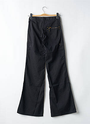 Pantalon droit tissage popeline taille normale noir LOIS femme
