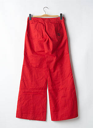 Pantalon droit tissage popeline taille normale rouge LA BRIGADA INTERNACIONAL femme