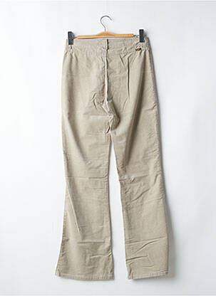 Pantalon droit fermeture zippée sous rabat boutonné taille normale beige LEE femme