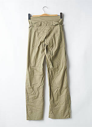 Pantalon droit tissage popeline taille normale beige LADY SOUL femme