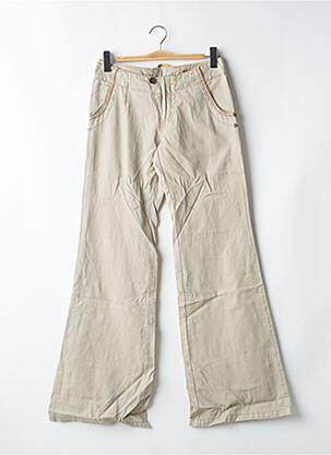 Pantalon droit tissage popeline taille normale beige MISS SIXTY femme