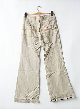 Pantalon droit tissage popeline taille normale beige MISS SIXTY femme