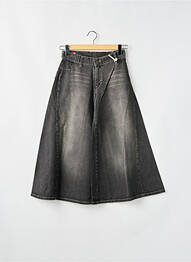 Pantalon large fermeture zippée sous rabat boutonné taille normale gris RWD femme