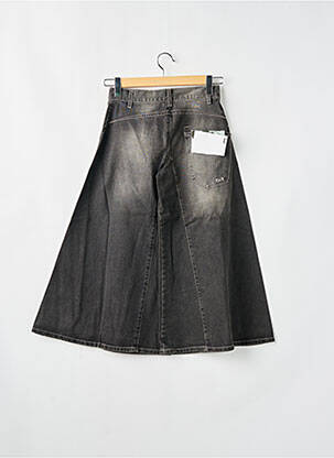 Pantalon large fermeture zippée sous rabat boutonné taille normale gris RWD femme