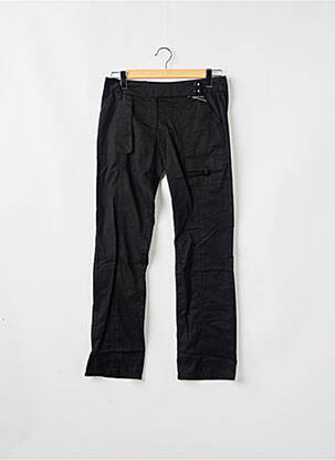 Pantalon droit tissage popeline taille basse noir SESSUN femme