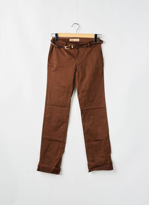 Pantalon chino taille basse taille basse marron SALSA femme