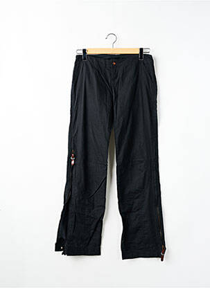 Pantalon droit tissage popeline taille normale noir TEDDY SMITH femme