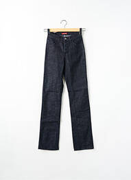 Jeans coupe slim tissage brut taille normale noir TEDDY SMITH femme