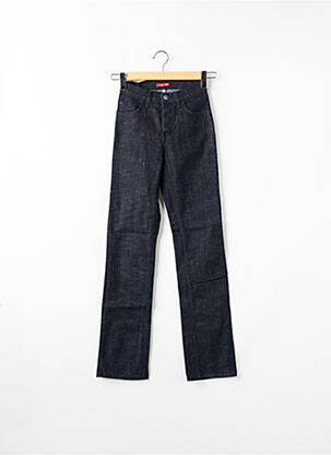 Jeans coupe slim tissage brut taille normale noir TEDDY SMITH femme