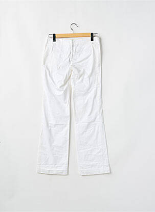 Pantalon droit tissage popeline taille normale blanc TEDDY SMITH femme