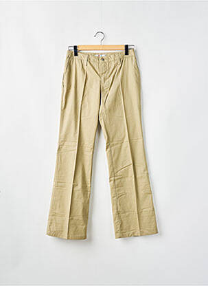 Pantalon droit fermeture zippée sous rabat boutonné vert TEDDY SMITH femme