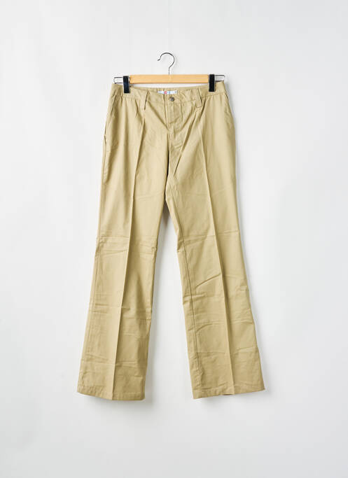 Pantalon droit fermeture zippée sous rabat boutonné vert TEDDY SMITH femme