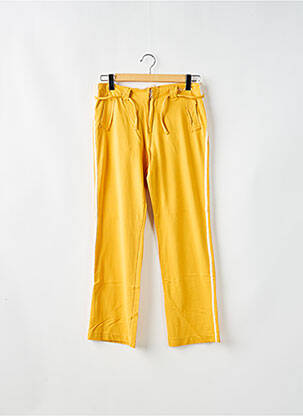 Pantalon droit stretch taille normale jaune SCHOOL RAG femme