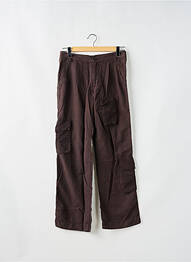 Pantalon cargo coupe droite taille normale marron SCHOOL RAG femme
