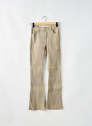 Pantalon flare stretch taille normale beige SCHOOL RAG femme