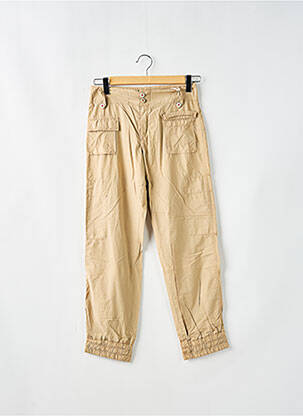 Pantalon droit tissage popeline taille normale beige SCHOOL RAG femme
