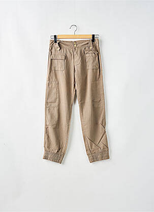 Pantalon droit tissage popeline taille normale beige SCHOOL RAG femme
