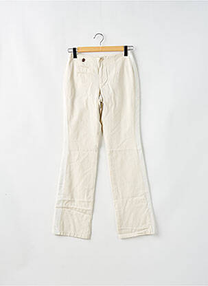 Pantalon droit tissage popeline taille normale beige SCHOOL RAG femme
