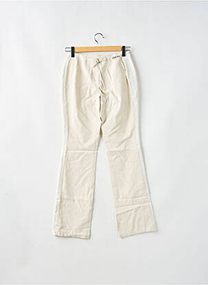 Pantalon droit tissage popeline taille normale beige SCHOOL RAG femme