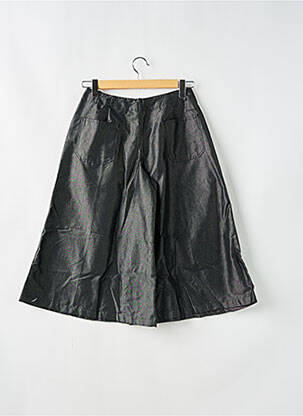 Pantalon large fermeture zippée sous rabat boutonné taille normale noir SCHOOL RAG femme