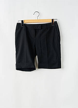 Short fermeture zippée sous rabat avec crochet taille normale noir SCHOOL RAG femme