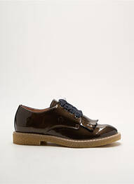 Derbies matière lisse talon bas marron ACEBOS fille