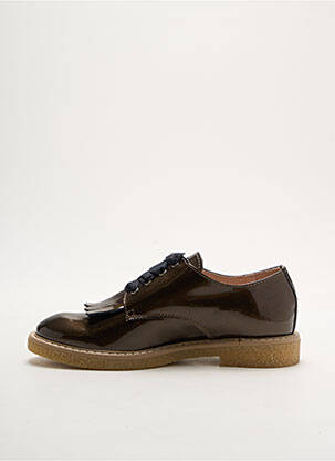 Derbies matière lisse talon bas marron ACEBOS fille