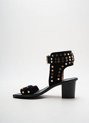 Sandales/nu pieds tissage satiné talon de 4 à 6cm noir VANESSA WU femme