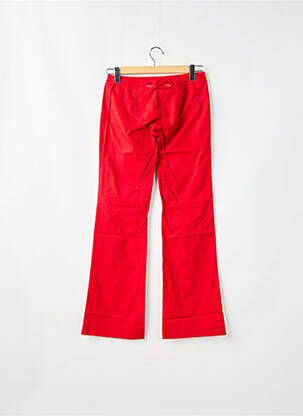 Pantalon droit fermeture zippée sous rabat boutonné rouge BE YOU K femme