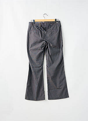 Pantalon droit fermeture zippée sous rabat avec crochet gris CHILLI PEPPER femme