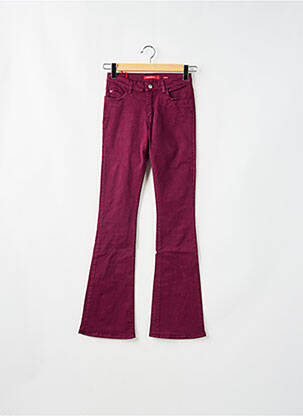 Pantalon droit fermeture zippée sous rabat boutonné violet MISS SIXTY femme